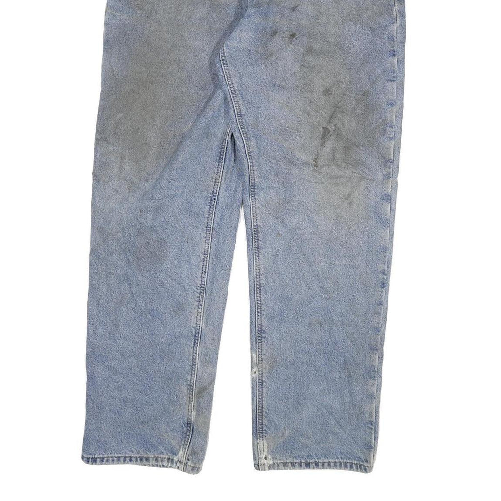 CARHARTT Mens Relaxed Blue Denim Jeans W40 L34 Casual Workwear Cotton Blend Zip