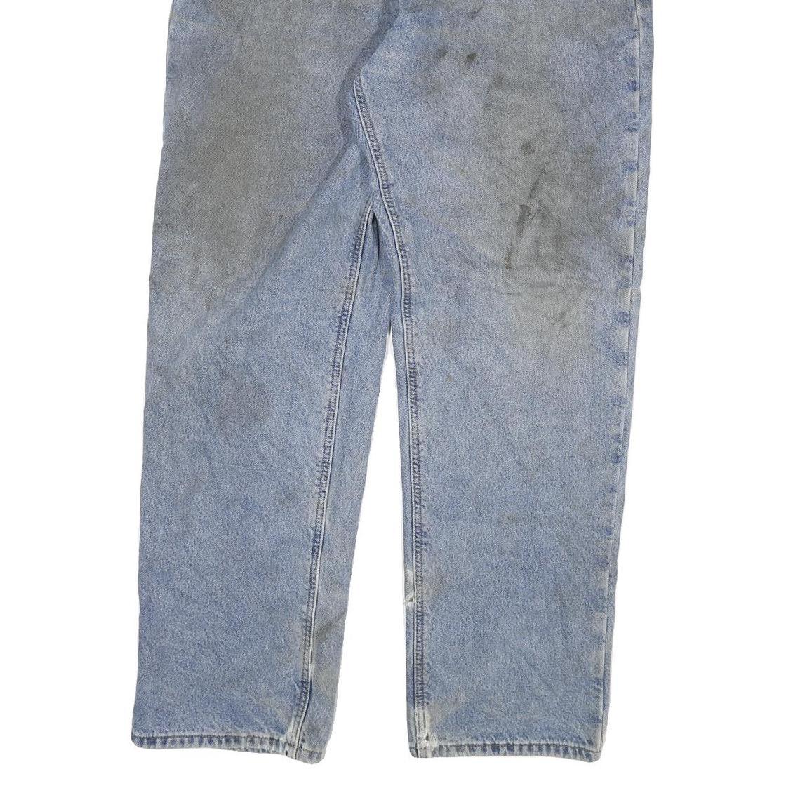 CARHARTT Mens Relaxed Blue Denim Jeans W40 L34 Casual Workwear Cotton Blend Zip