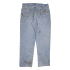 CARHARTT Mens Relaxed Blue Denim Jeans W40 L34 Casual Workwear Cotton Blend Zip