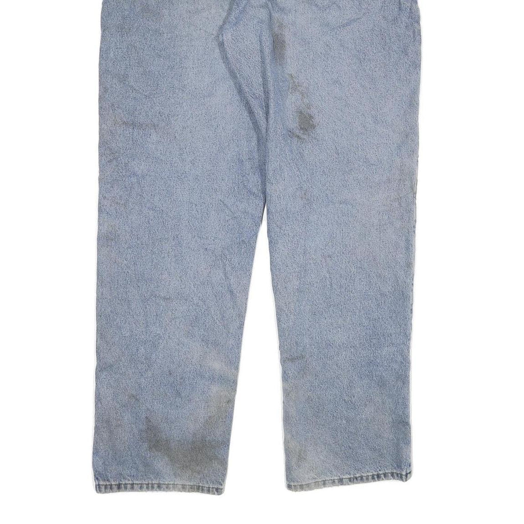 CARHARTT Mens Relaxed Blue Denim Jeans W40 L34 Casual Workwear Cotton Blend Zip