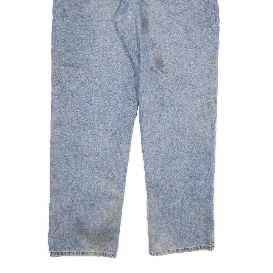 CARHARTT Mens Relaxed Blue Denim Jeans W40 L34 Casual Workwear Cotton Blend Zip