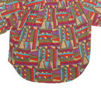 LIZ SPORT Womens Multicoloured Printed Shirt Short Sleeve Collared M Cotton