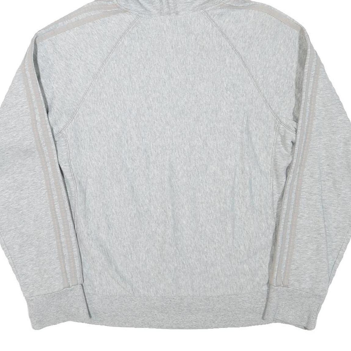 ADIDAS Womens Grey Hoodie L Cotton Blend Pullover Casual Lightweight Comfort