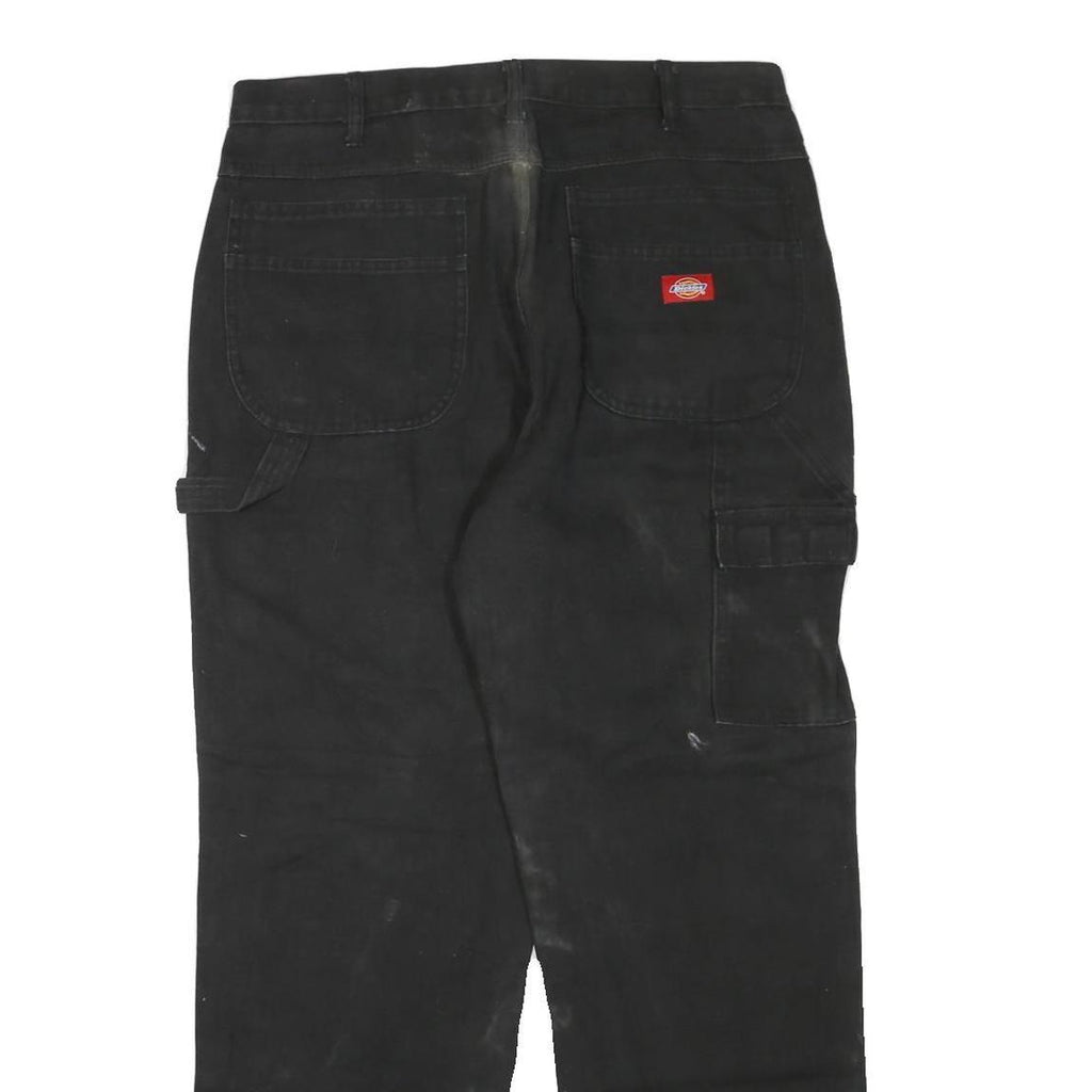 DICKIES Mens Jeans Black Regular Straight Denim W36 L30 Workwear Utility