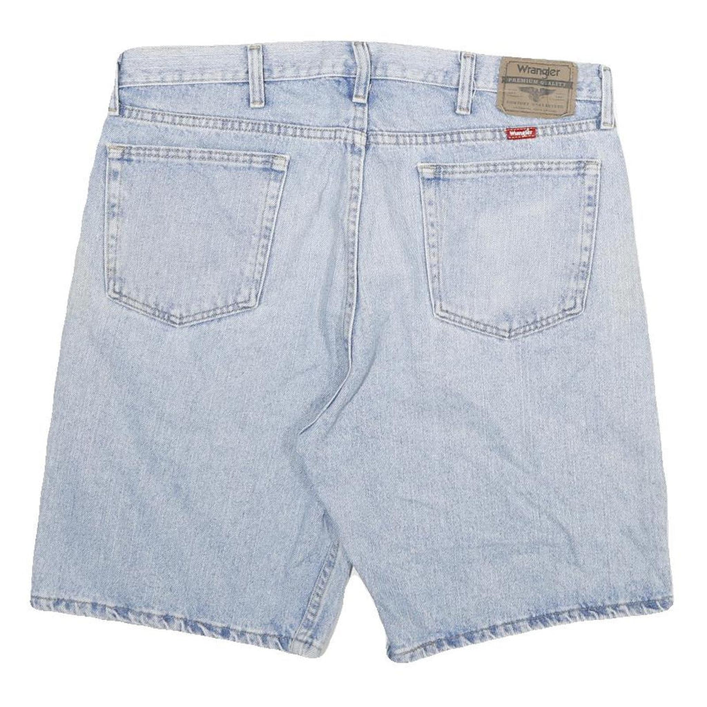 WRANGLER Mens Denim Blue Casual Shorts 2XL W36 Cotton Blend Comfort Style