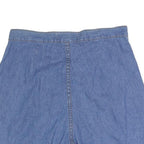 BOLERO Womens Blue Cotton Blend Denim Mini Skort S Button Front Casual