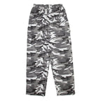 Camo Cargo Mens Trousers Grey Relaxed Straight W26 L28