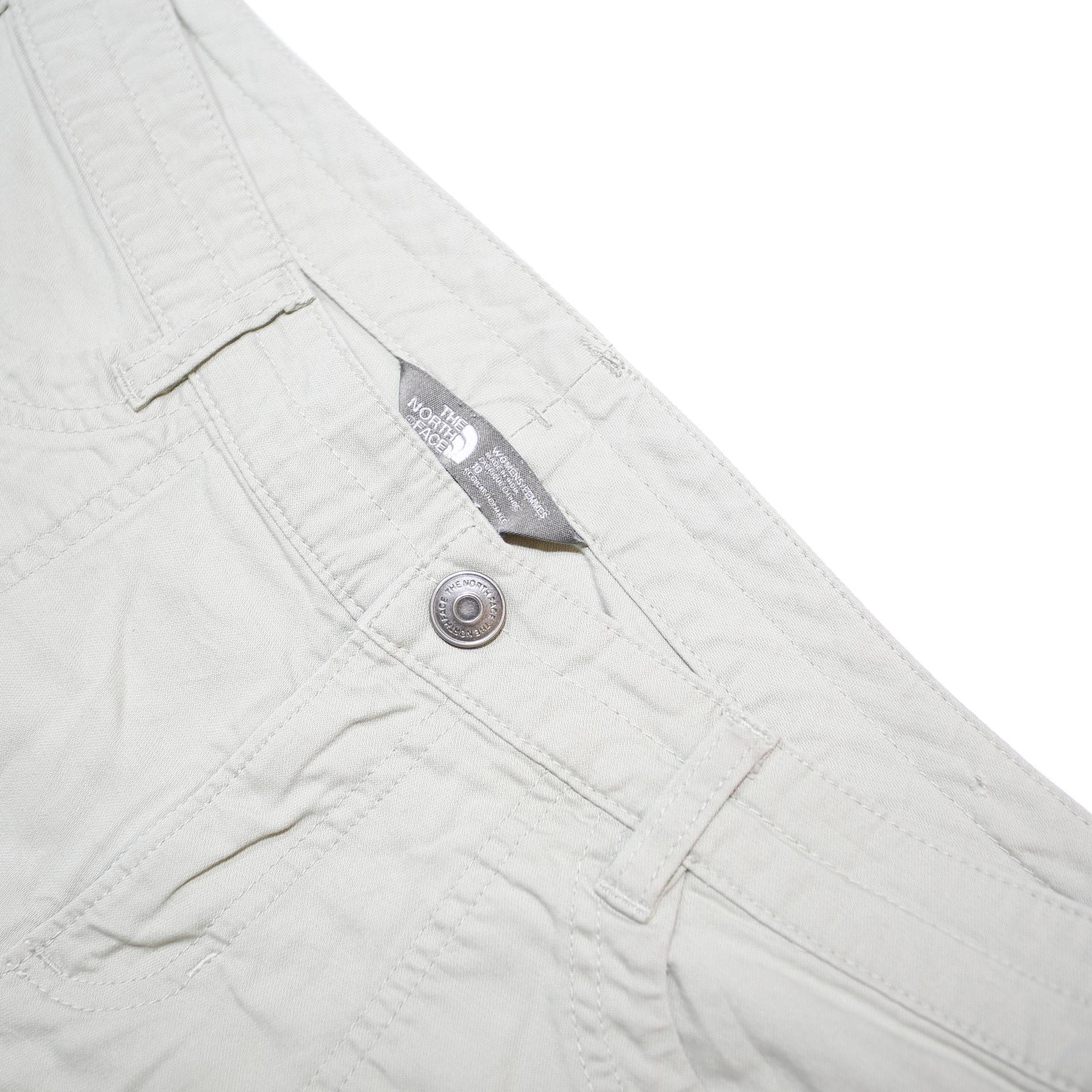 THE NORTH FACE Womens Beige Casual Shorts L W34 Cotton Blend Comfortable Outdoor