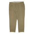 BURBERRY Mens Regular Fit Beige Cotton Blend Trousers W38 L30 Classic Zip