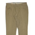 BURBERRY Mens Regular Fit Beige Cotton Blend Trousers W38 L30 Classic Zip