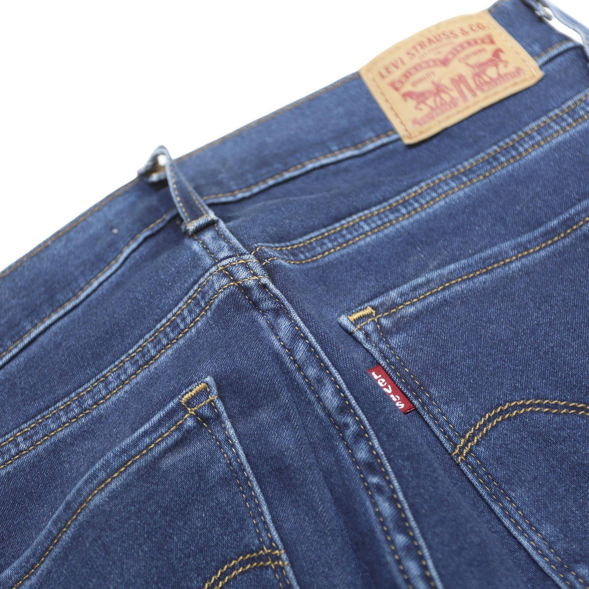 LEVI'S 720 Womens Slim Blue Denim Medium W27 L25 Slim Fit Zip Jeans