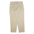 DICKIES Mens Cotton Blend Beige Regular Tapered Trousers W34 L32 Workwear Chino