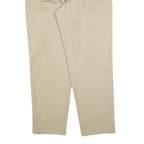 DICKIES Mens Cotton Blend Beige Regular Tapered Trousers W34 L32 Workwear Chino