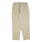 DICKIES Mens Cotton Blend Beige Regular Tapered Trousers W34 L32 Workwear Chino