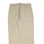 DICKIES Mens Cotton Blend Beige Regular Tapered Trousers W34 L32 Workwear Chino