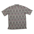 BANGSMAN Mens Cream Pattern Shirt M Polyester Blend Short Sleeve Casual