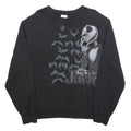 DISNEY Mens Black Jack Skellington Crew Neck Sweatshirt M Cotton Blend