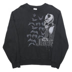 DISNEY Mens Black Jack Skellington Crew Neck Sweatshirt M Cotton Blend