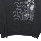 DISNEY Mens Black Jack Skellington Crew Neck Sweatshirt M Cotton Blend