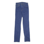 LEVI'S Womens Jeans Blue Regular Straight Denim Medium W26 L32 Classic Zip