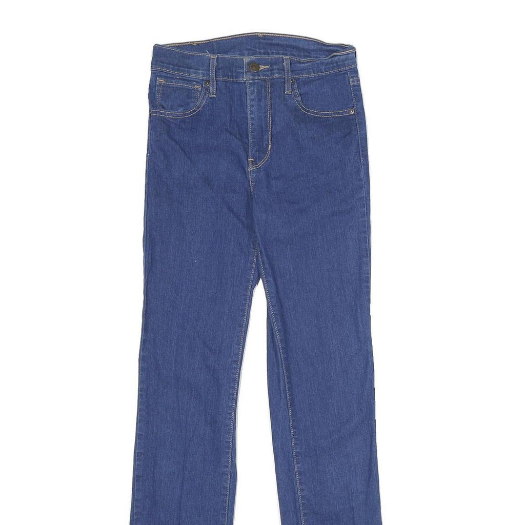 LEVI'S Womens Jeans Blue Regular Straight Denim Medium W26 L32 Classic Zip