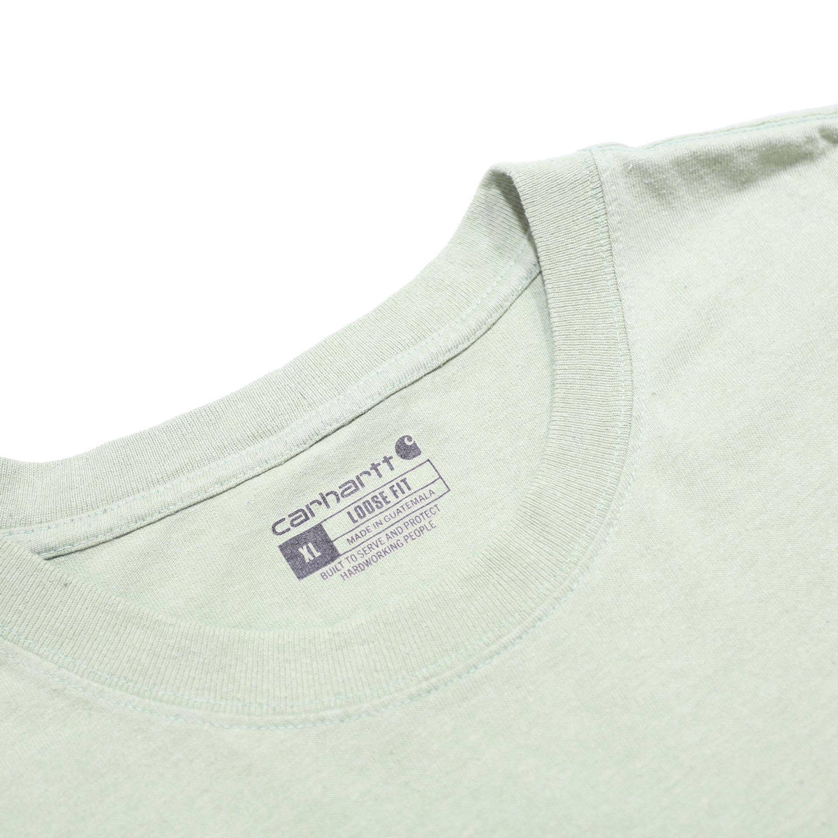 CARHARTT Mens Green Pocket T-Shirt XL Short Sleeve Crew Neck Cotton Workwear