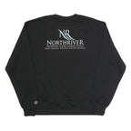 CHAMPION Mens Black Northriver Crew Neck XL Sweatshirt Cotton Blend Pullover