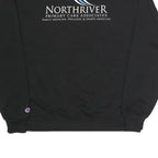 CHAMPION Mens Black Northriver Crew Neck XL Sweatshirt Cotton Blend Pullover