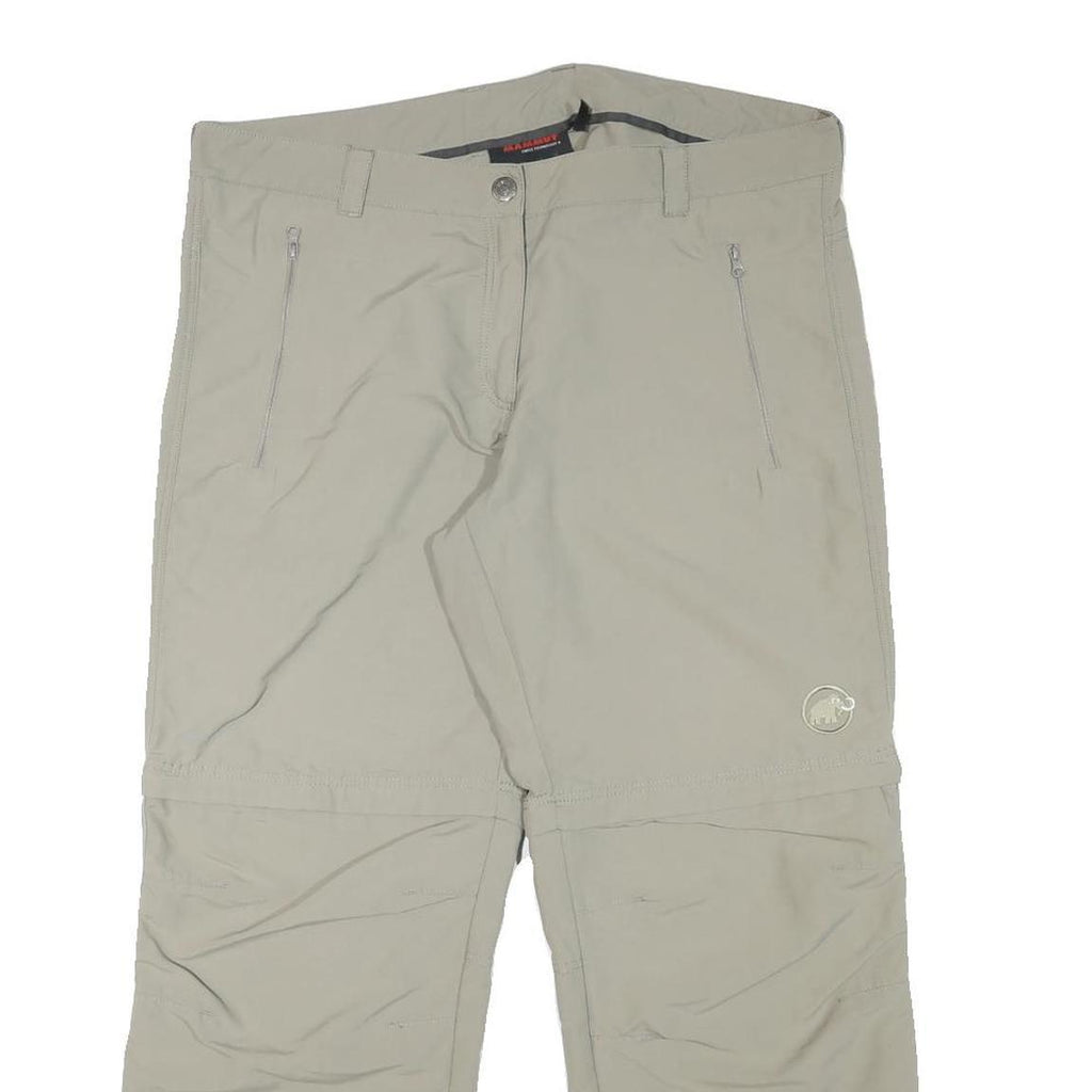 MAMMUT Womens Polyester Blend Beige Relaxed Straight Trousers W36 L27 Outdoor