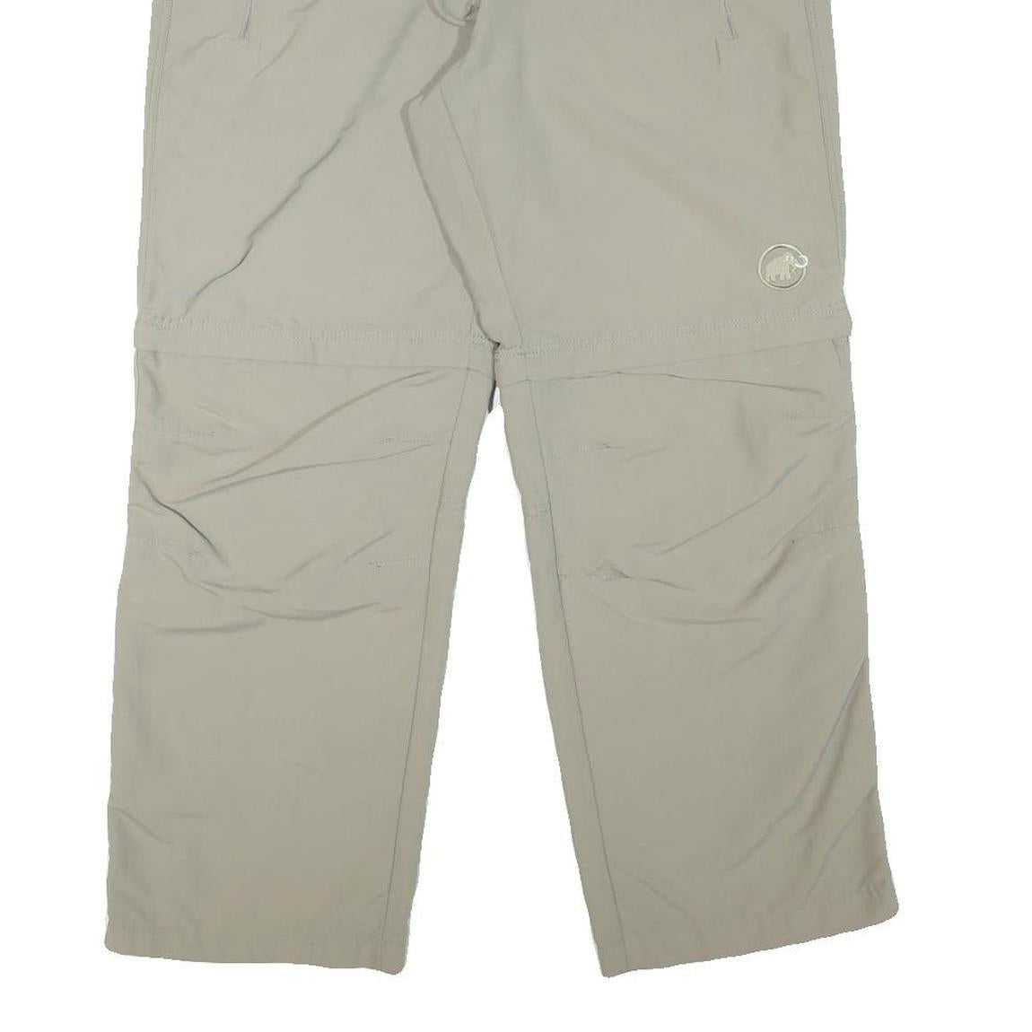 MAMMUT Womens Polyester Blend Beige Relaxed Straight Trousers W36 L27 Outdoor