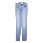 LEVI'S 721 BIG E Womens Slim Blue Denim Light W28 L32 Classic Zip Jeans