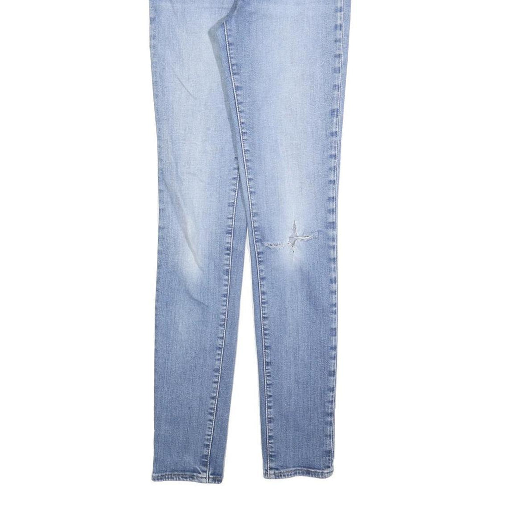 LEVI'S 721 BIG E Womens Slim Blue Denim Light W28 L32 Classic Zip Jeans