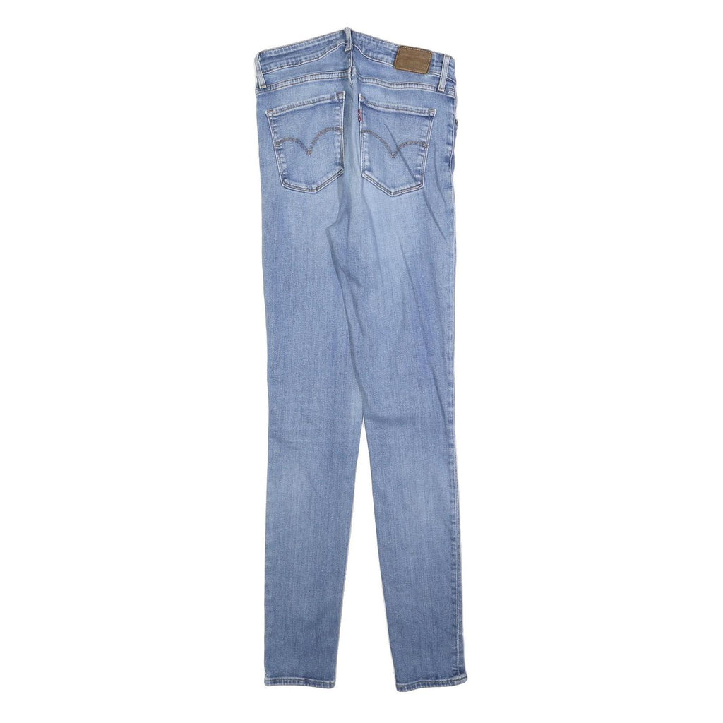 LEVI'S 721 BIG E Womens Slim Blue Denim Light W28 L32 Classic Zip Jeans