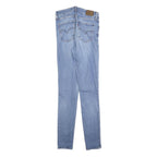 LEVI'S 721 BIG E Womens Slim Blue Denim Light W28 L32 Classic Zip Jeans