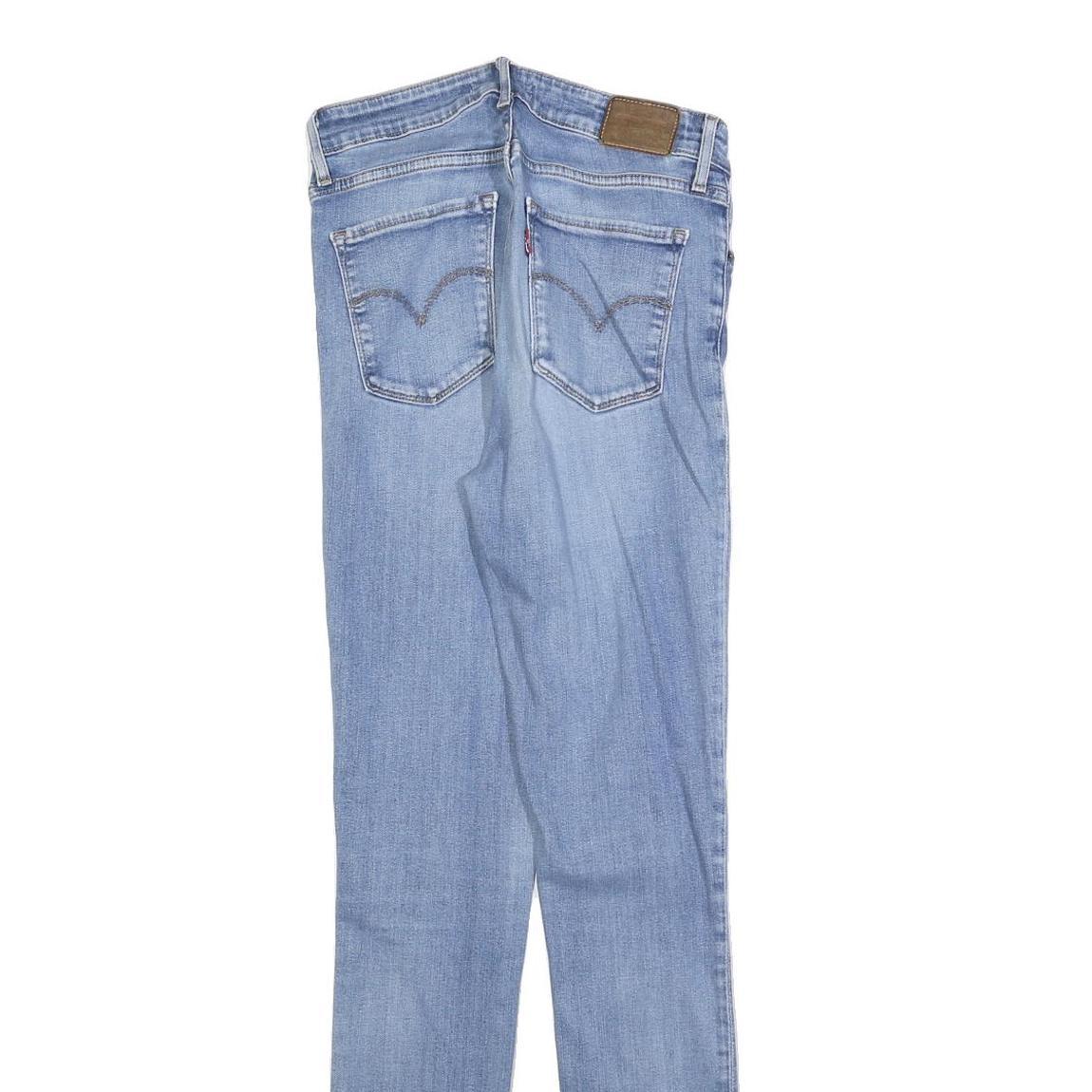 LEVI'S 721 BIG E Womens Slim Blue Denim Light W28 L32 Classic Zip Jeans