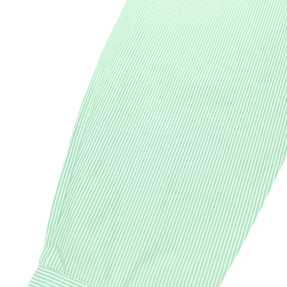 TOMMY HILFIGER Mens Green & White Striped Cotton Shirt XL Classic Button Down