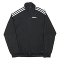 ADIDAS Mens Black & White Track Jacket XS Polyester Blend Plain Zip Casual