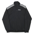 ADIDAS Mens Black & White Track Jacket XS Polyester Blend Plain Zip Casual