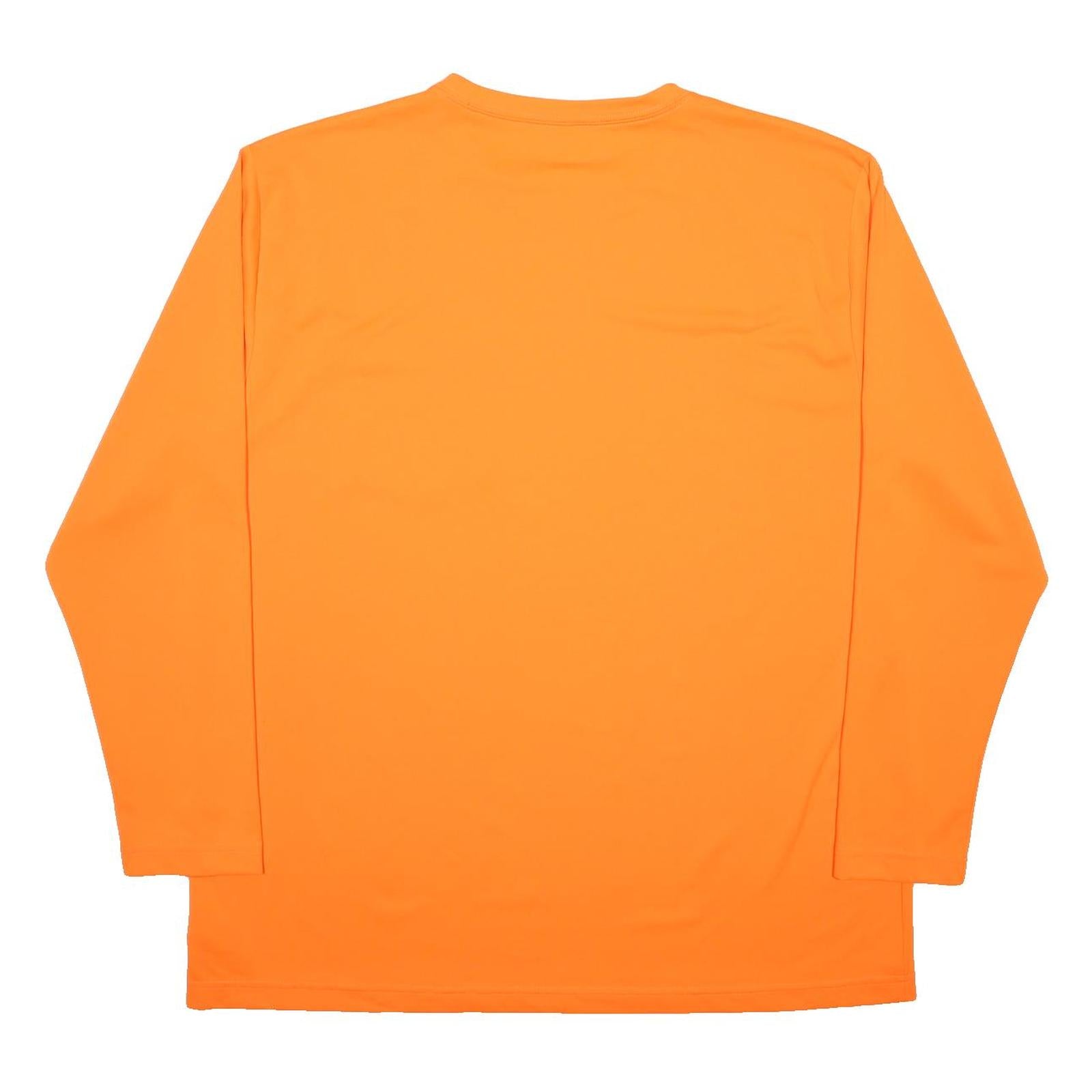 DICKIES Mens Orange Long Sleeve Crew Neck T-Shirt XL Workwear Pocket