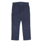 CARHARTT Mens Cotton Blend Navy Relaxed Straight Trousers W32 L30 Workwear