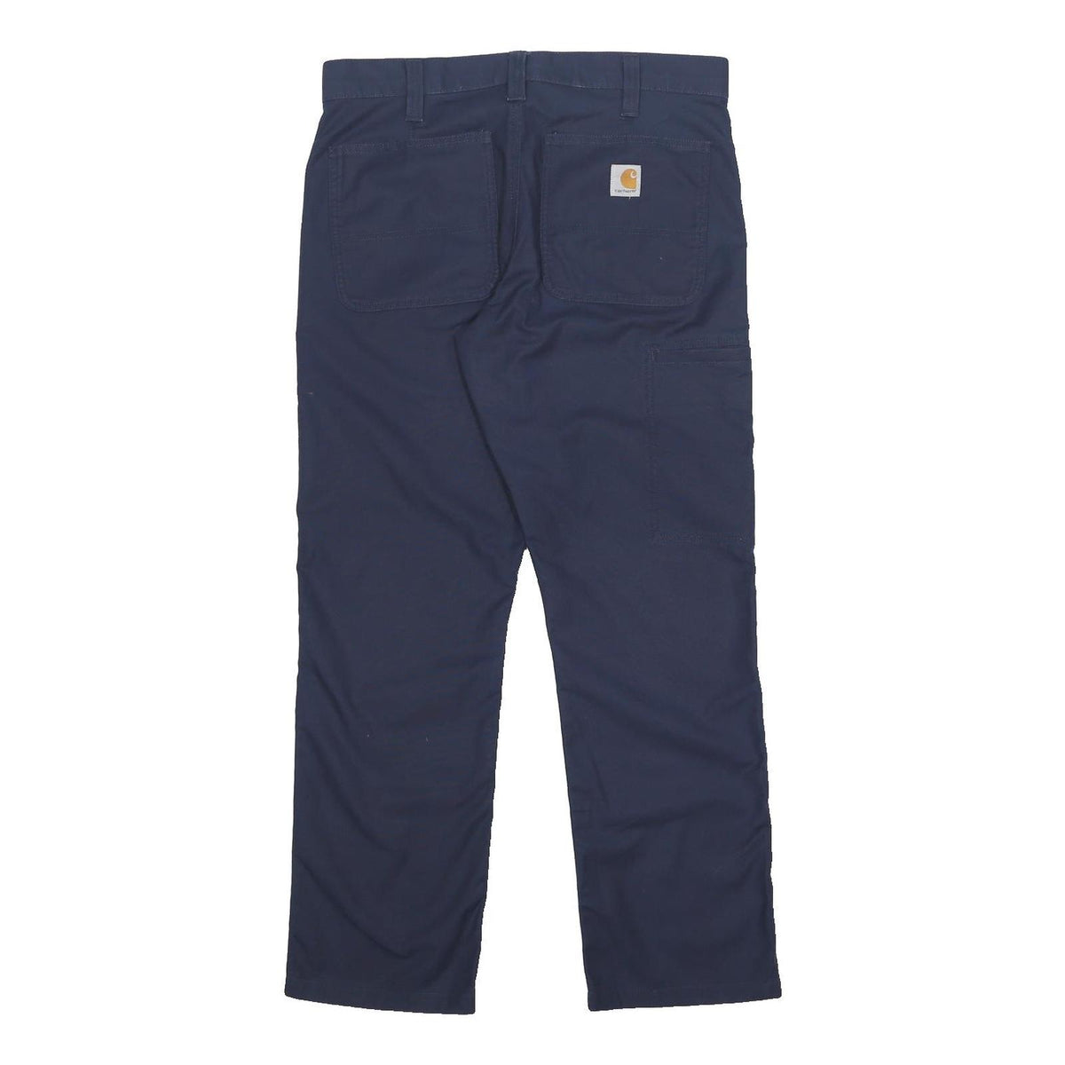CARHARTT Mens Cotton Blend Navy Relaxed Straight Trousers W32 L30 Workwear