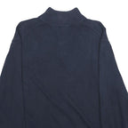 NAUTICA Mens Navy Blue Cotton Pullover Plain 1/4 Zip Jumper XL Casual Knitwear