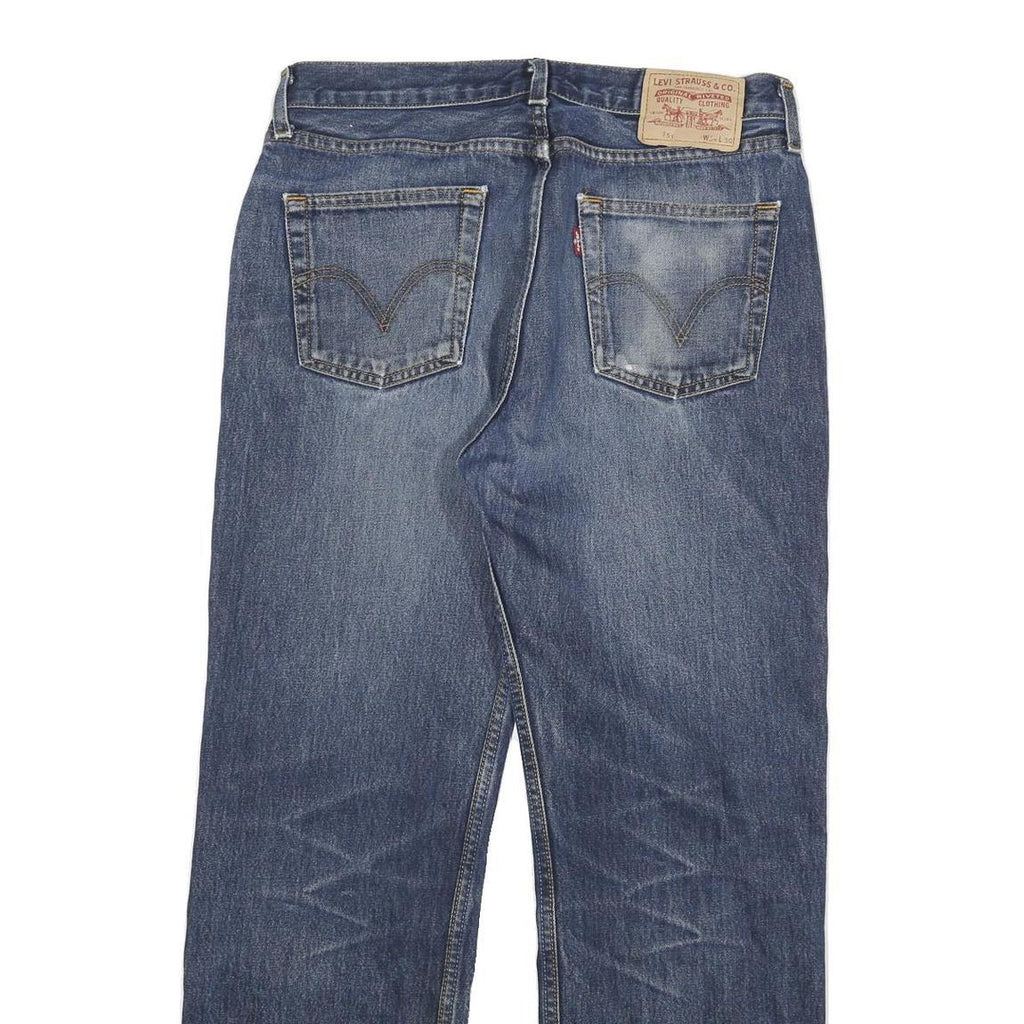LEVI'S 751 Mens Jeans Blue Regular Straight Denim Medium Wash W34 L30 Classic