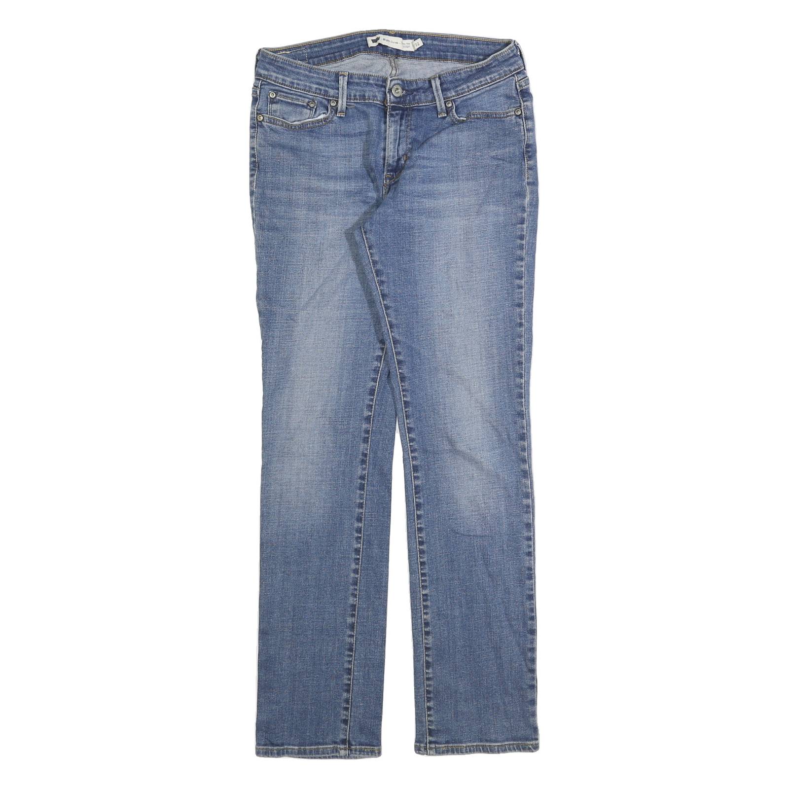 LEVI'S Womens Blue Slim Jeans Denim W29 L32 Classic Cotton Zip