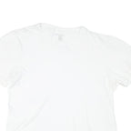 NAUTICA Mens White L Short Sleeve Crew Neck Plain Cotton Blend T-Shirt