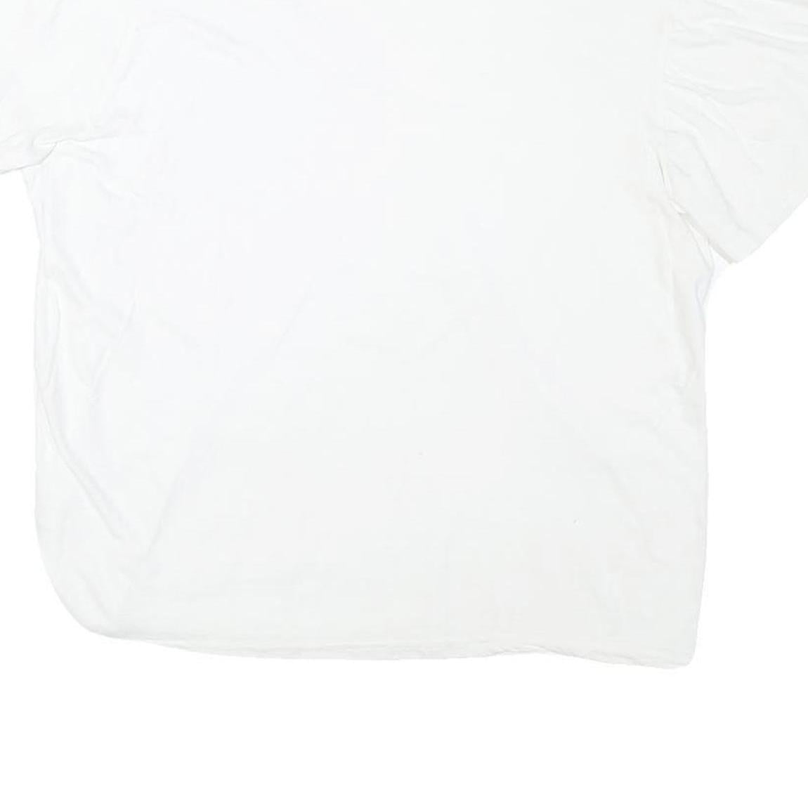 NAUTICA Mens White L Short Sleeve Crew Neck Plain Cotton Blend T-Shirt