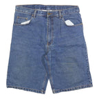 Mens Blue Denim Casual Shorts M W33 Cotton Blend Classic Fit Pockets