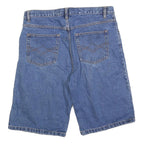 Mens Blue Denim Casual Shorts M W33 Cotton Blend Classic Fit Pockets