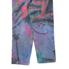 CARHARTT Mens Cotton Blend Blue Spray Paint Relaxed Straight Trousers W34 L30