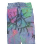 CARHARTT Mens Cotton Blend Blue Spray Paint Relaxed Straight Trousers W34 L30